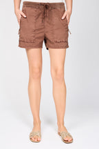 Pantaloncini Con Tasca Con Zip - Malt Pigment - Donna