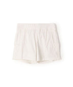 Popeline Courte Et Extensible - Pigment Fumé Blanc - Femme