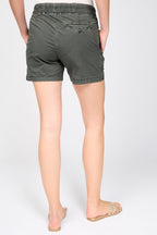 Short En Popeline Stretch Propre - Marsh Pigment - Femme