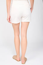Popeline Courte Et Extensible - Pigment Fumé Blanc - Femme