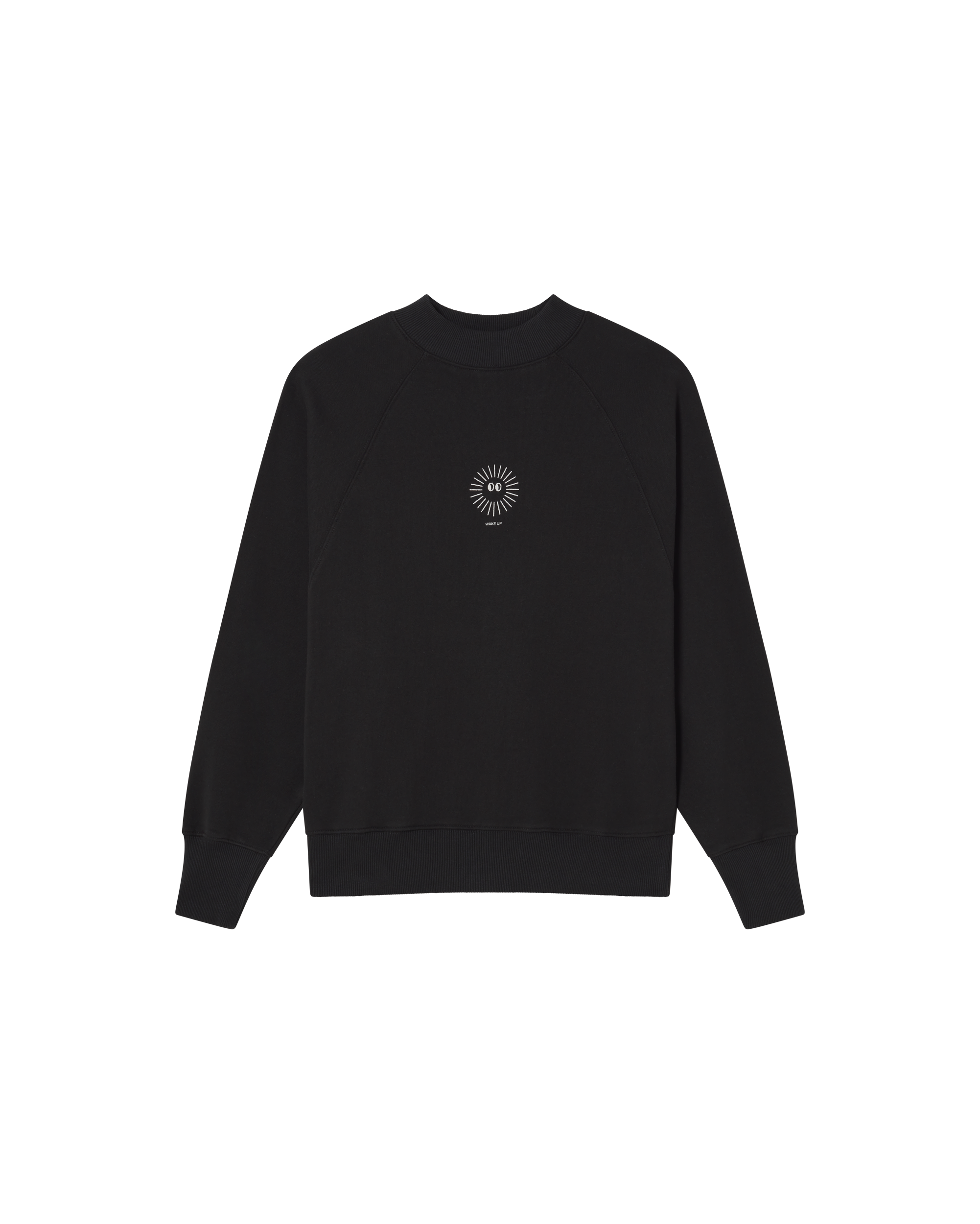 Sudadera negra New sol sostenible  - silueta