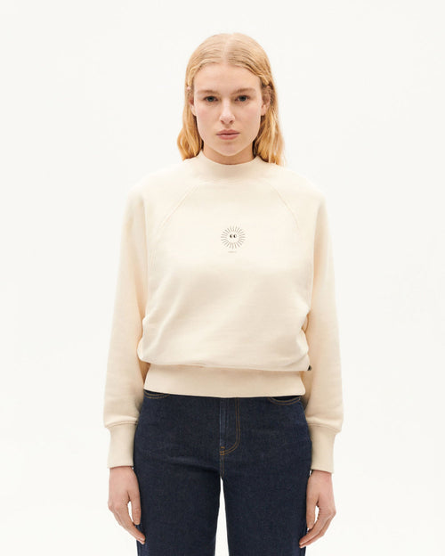 Sudadera blanca soleil Fantine sostenible-1