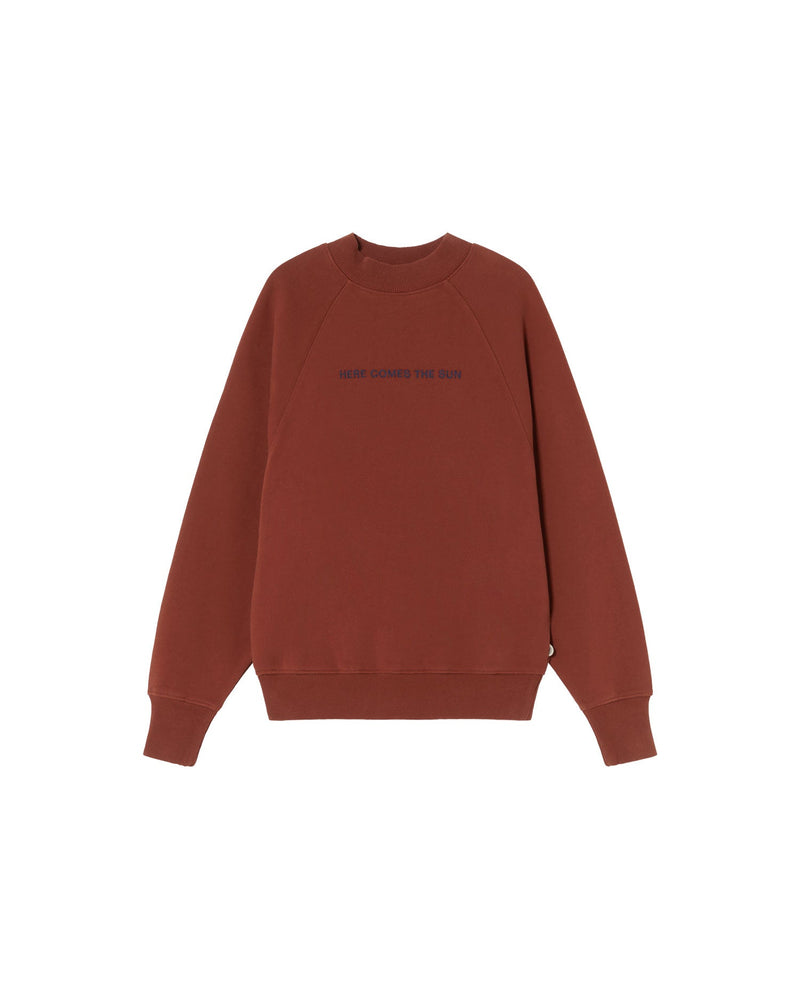 Sudadera marrón Here comes the sun Fantine sostenible-silueta-1