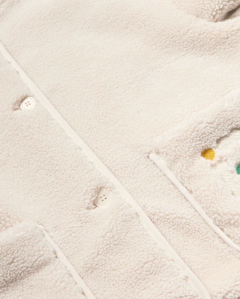 Chaqueta cruda borreguito Kourtney sostenible - silueta 5