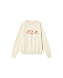 Sudadera blanca love heart Bonnie sostenible - silueta 1