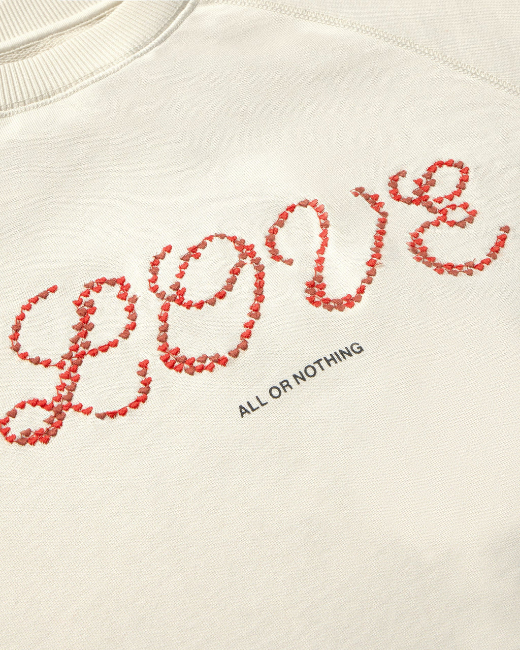 Sudadera blanca love heart Bonnie sostenible - silueta 2