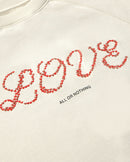 Sudadera blanca love heart Bonnie sostenible - silueta 2