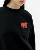 Sudadera negra doggy Bonnie sostenible-3