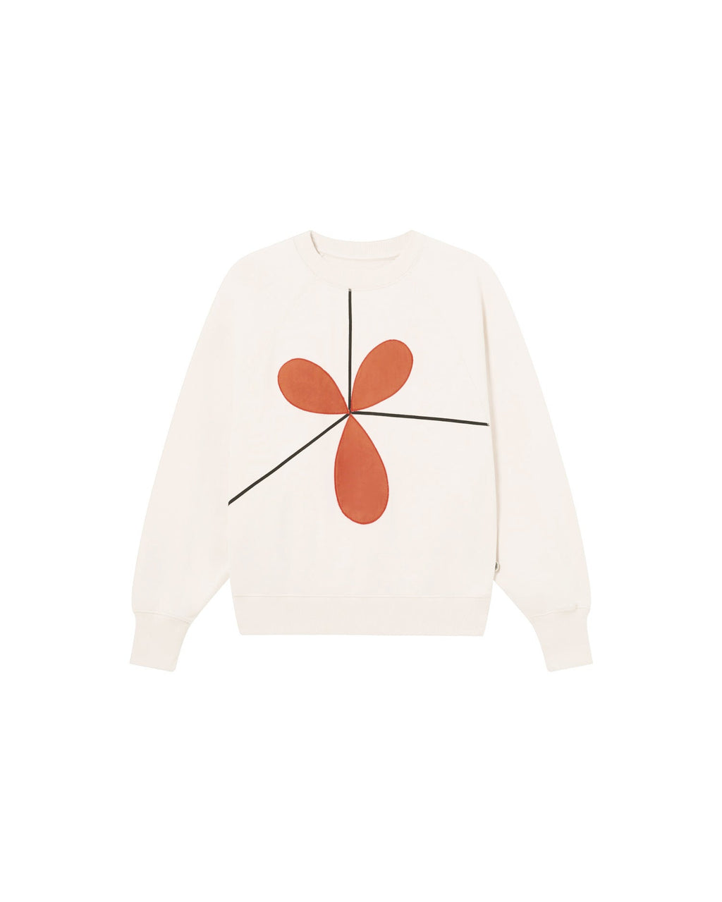 Sudadera blanca Sabine Bonnie sostenible - silueta 1