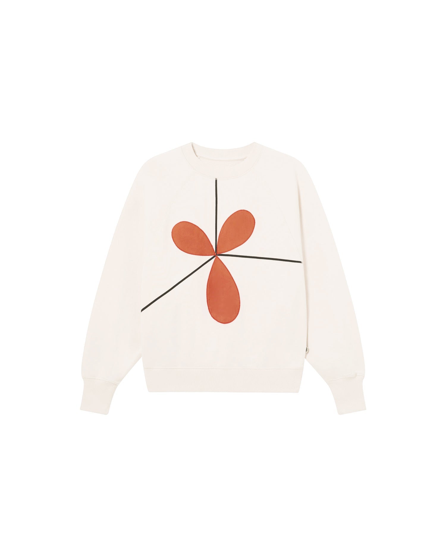 Sudadera blanca Sabine Bonnie sostenible - silueta 1