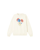 Sudadera blanca blurry flower Jimena sostenible - silueta 1