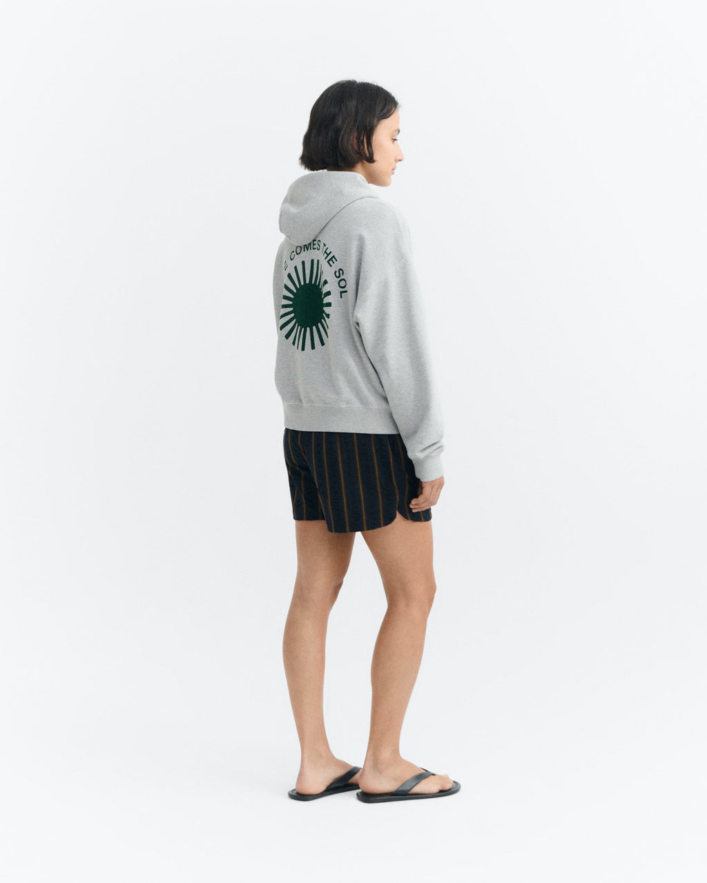 Hoodie sol espalda verde Valeria sostenible - 5
