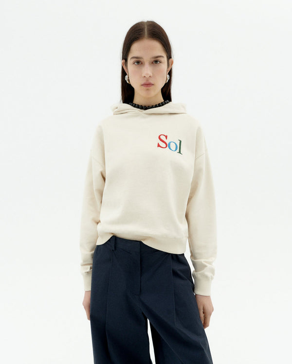 Sudadera capucha blanca sol tipo Valeria sostenible-1