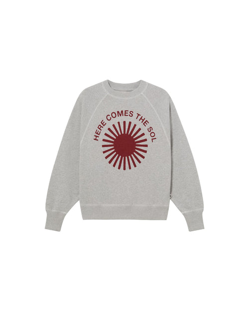 Sudadera gris retro sol Bonnie sostenible - silueta 1