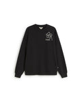 Sudadera oversize bordada a mano flower Jimena sostenible silueta - 1