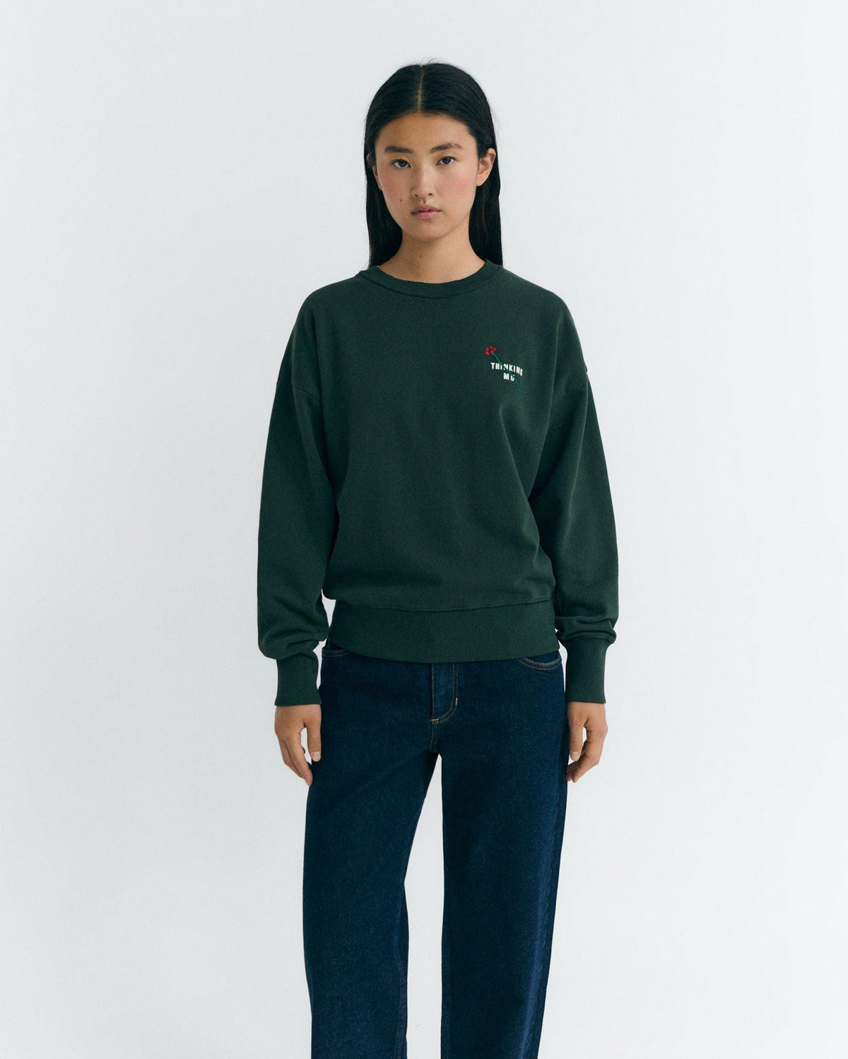 Sudadera bordada flower TM Jodie sostenible - 1