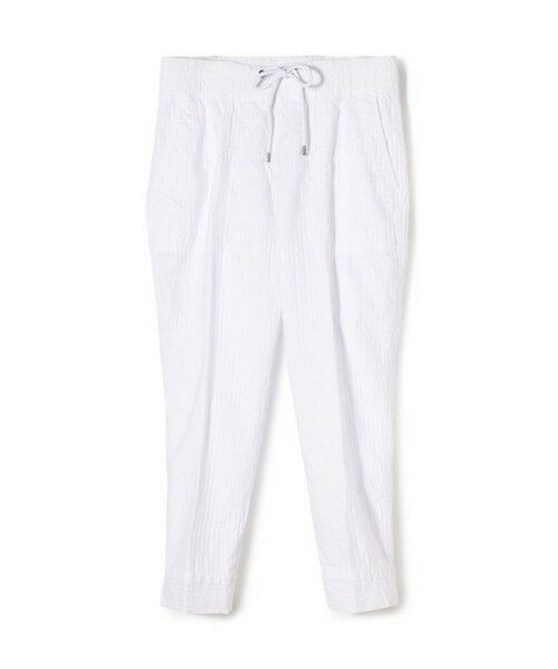 Pantalon Easy Fit Self Stripe - Blanc - Femme