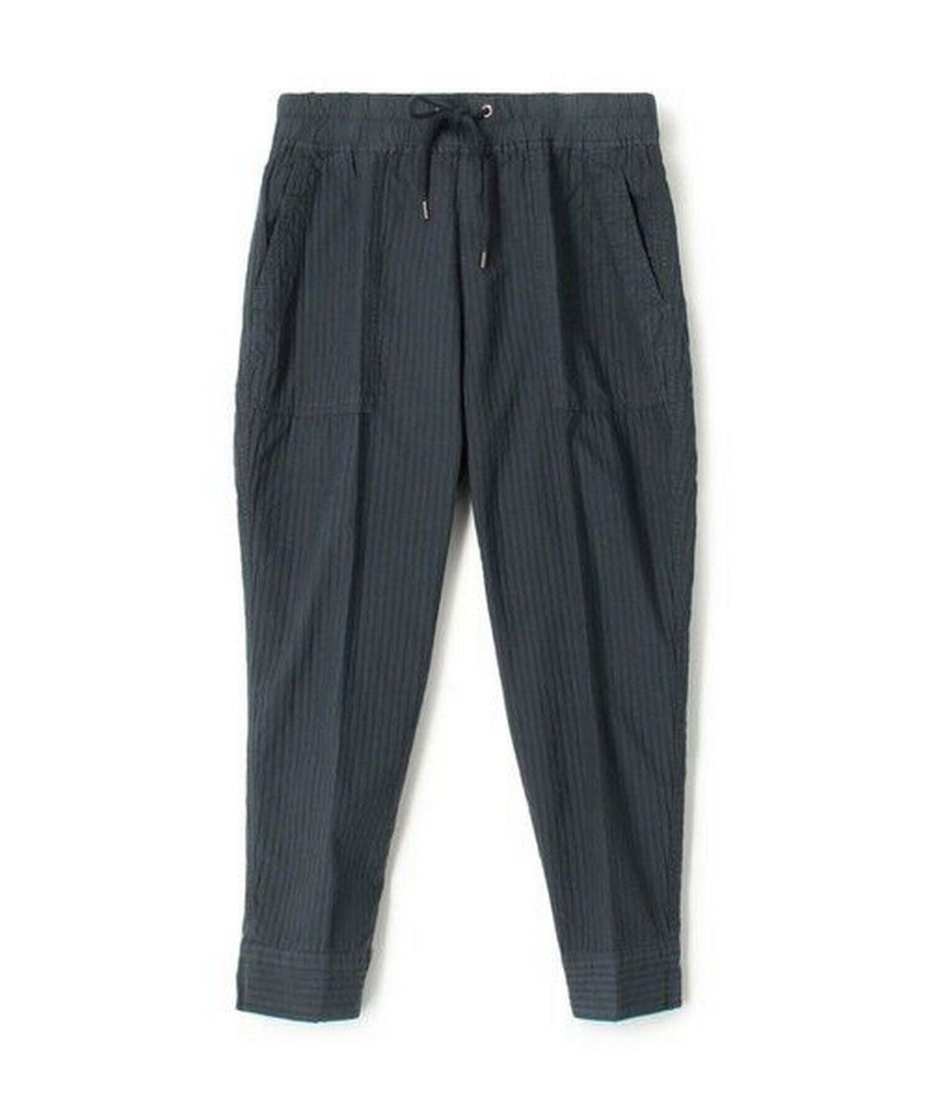 Easy Fit Self Stripe Trousers - Petrol Blue - Women