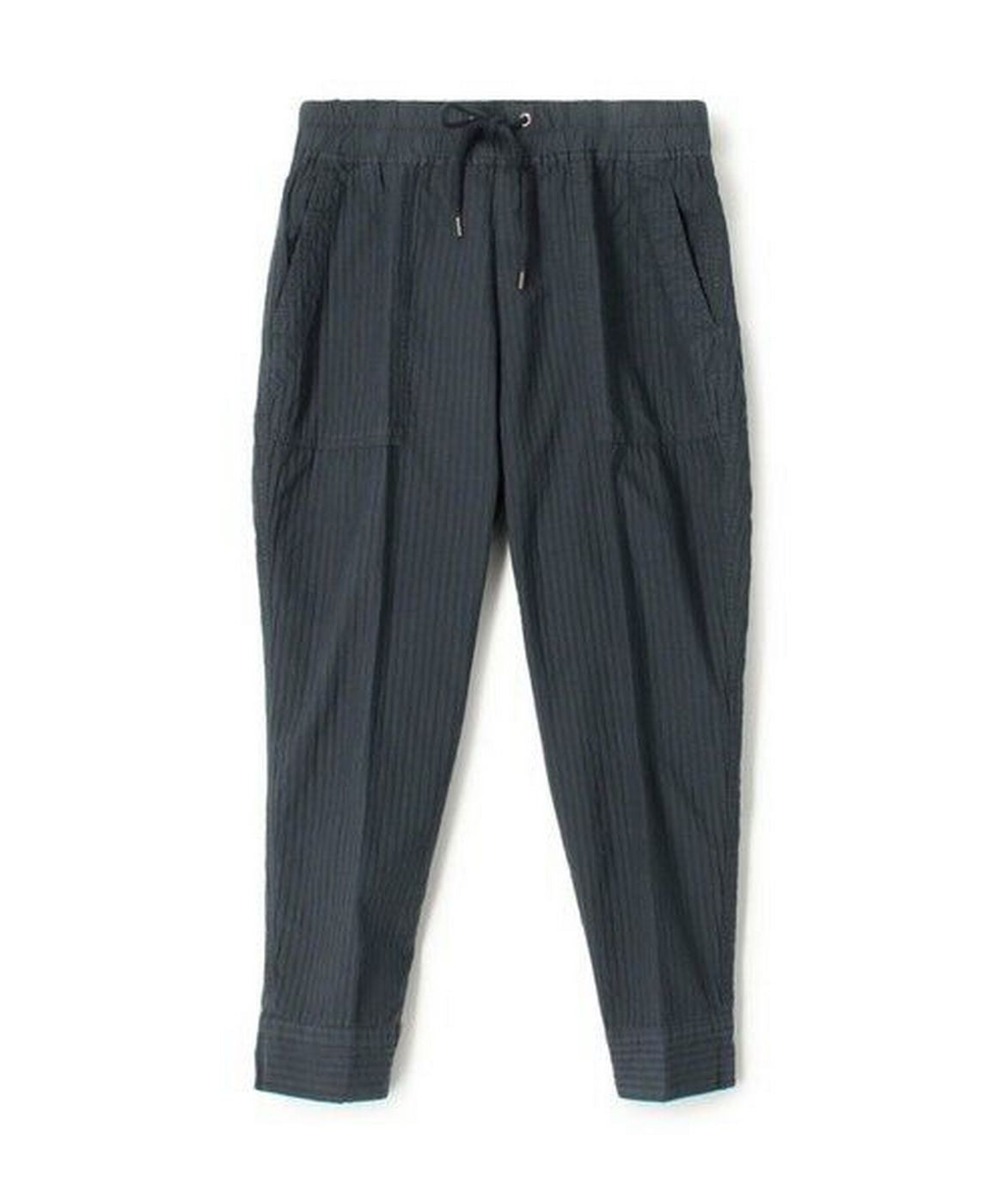 Easy Fit Self Stripe Trousers - Petrol Blue - Women