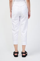 Pantalon Easy Fit Self Stripe - Blanc - Femme