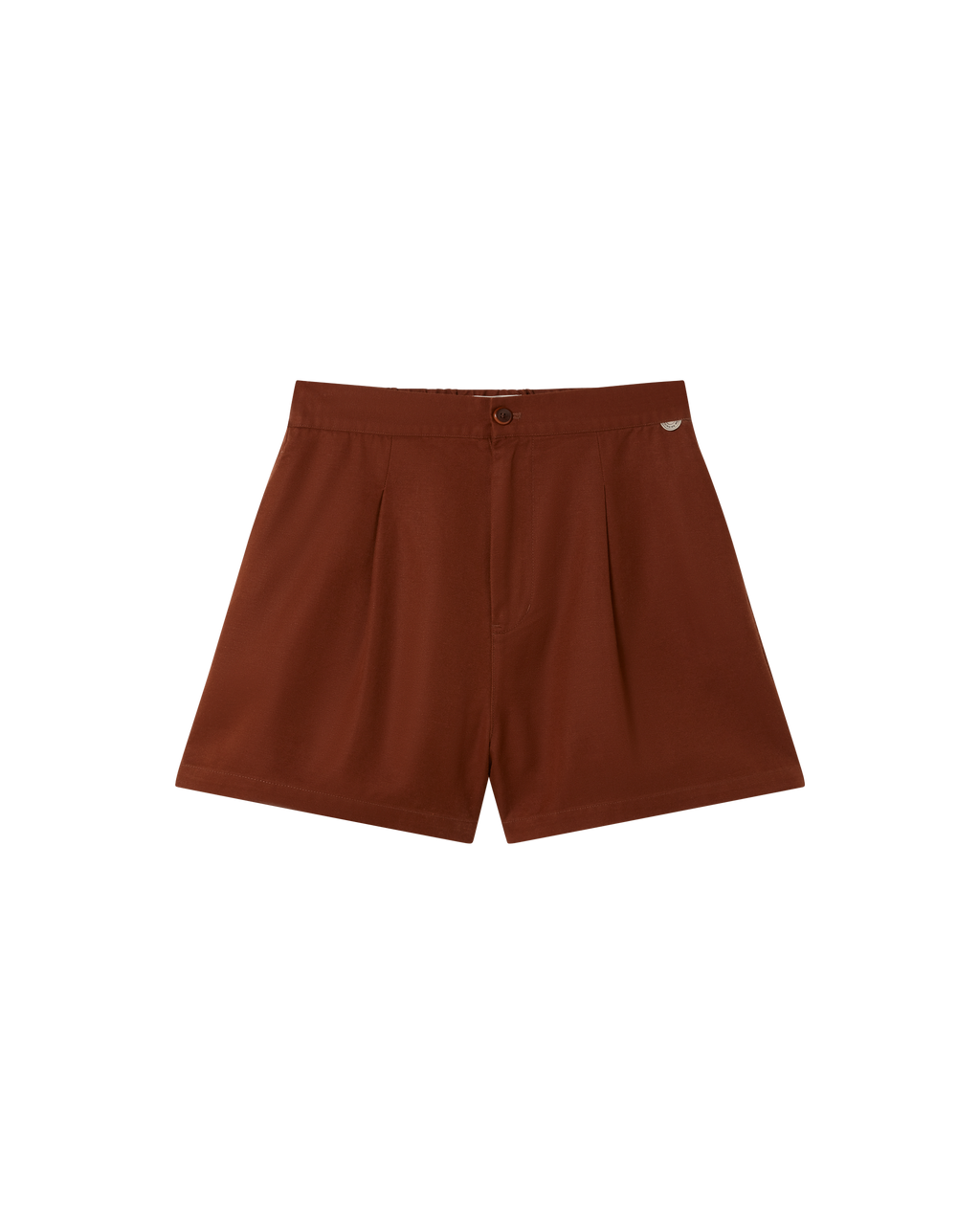 Short brown hemp Narciso sostenible - silueta