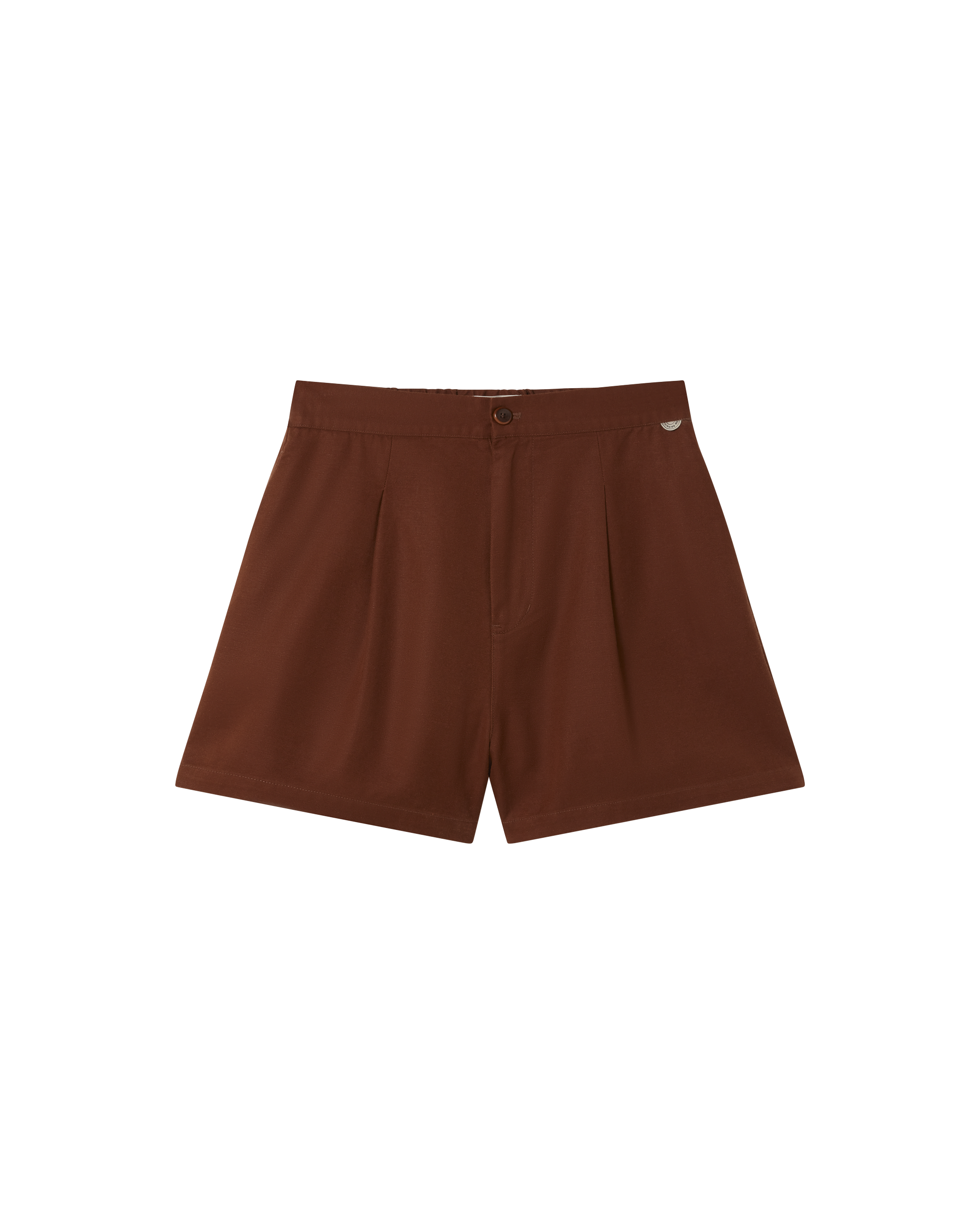 Short brown hemp Narciso sostenible - silueta