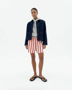 Short rayas rojas Geranio sostenible-2