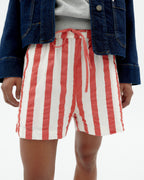 Short rayas rojas Geranio sostenible-3