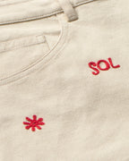Short crudo sol chain Luisa sostenible - silueta 2
