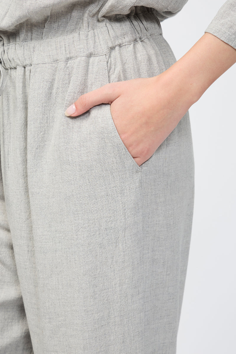 Keyhole Back Jumpsuit - Marl Grey - Women
