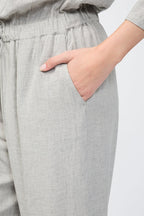 Keyhole Back Jumpsuit - Marl Grey - Women