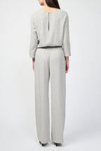 Keyhole Back Jumpsuit - Marl Grey - Women