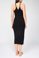 Robe De Cocktail Croisée Dans Le Dos - Noir - Femme