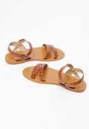 White Sun - Sandalias Allory - Croco Marrón - Mujer