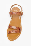 White Sun - Sandalias Allory - Croco Marrón - Mujer