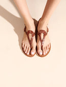 Sandalias Varde - Camel Croco