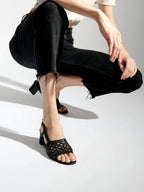 Emmy Heeled Sandals - Black