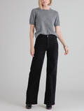Pantalón Wide Leg Silene Denim - Black - Mujer