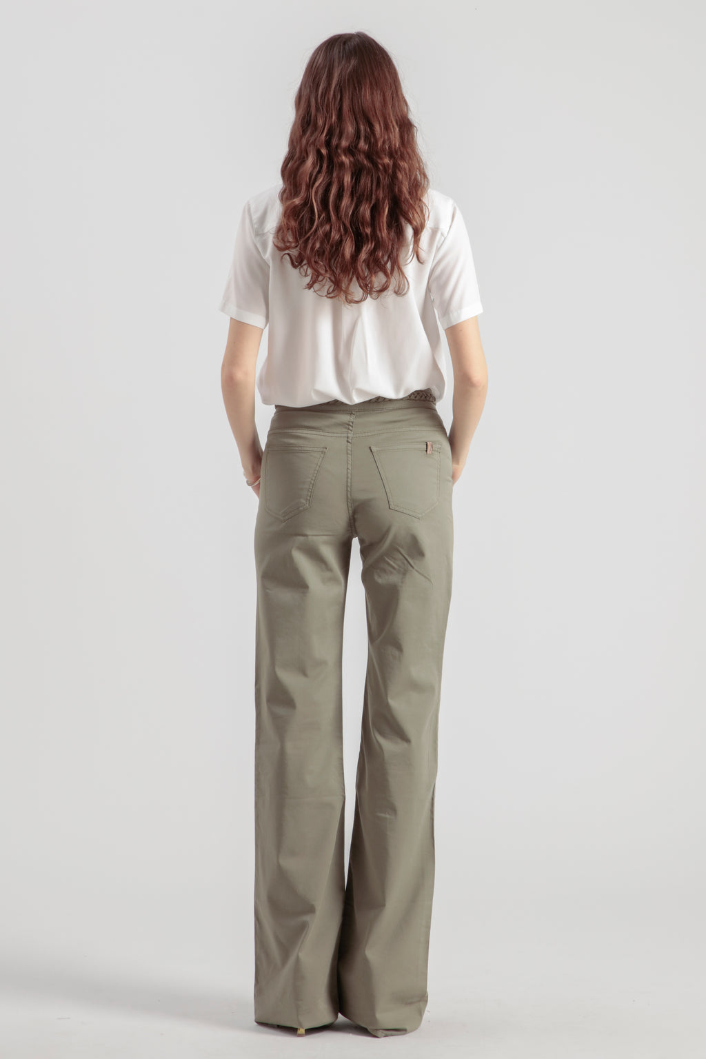 Pantalon Flare Dahlia Carpenter Colored - Vert Olive - Femme