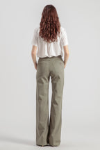 Pantalon Flare Dahlia Carpenter Colored - Vert Olive - Femme