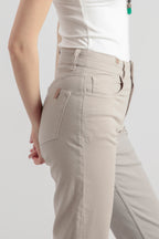 Pantaloni dritti Absinthe in gabardine - Grigio chiaro - Donna