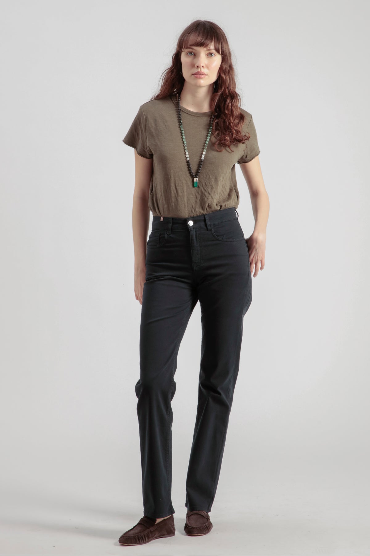 Pantalon Droit Absinthe Gabardine - Bleu Nuit - Femme