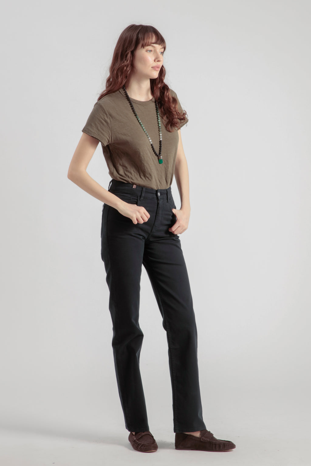 Pantalon Droit Absinthe Gabardine - Bleu Nuit - Femme