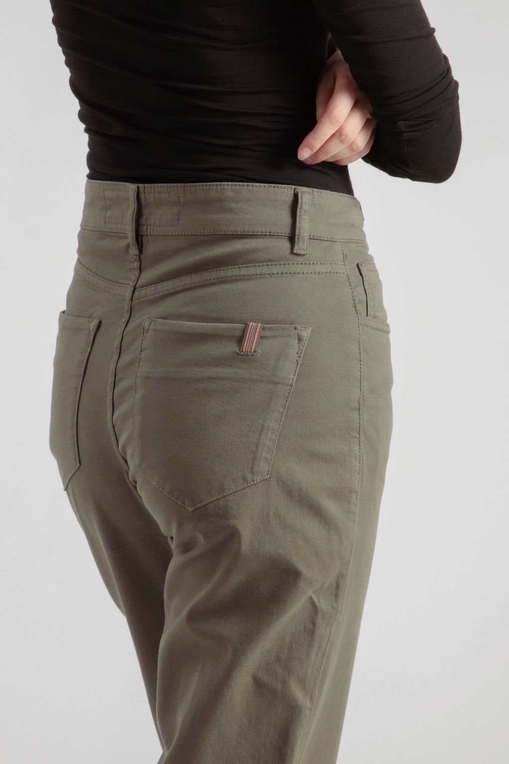 Pantalon Droit Absinthe Gabardine - Vert Olive - Femme