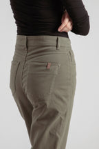 Pantalon Droit Absinthe Gabardine - Vert Olive - Femme