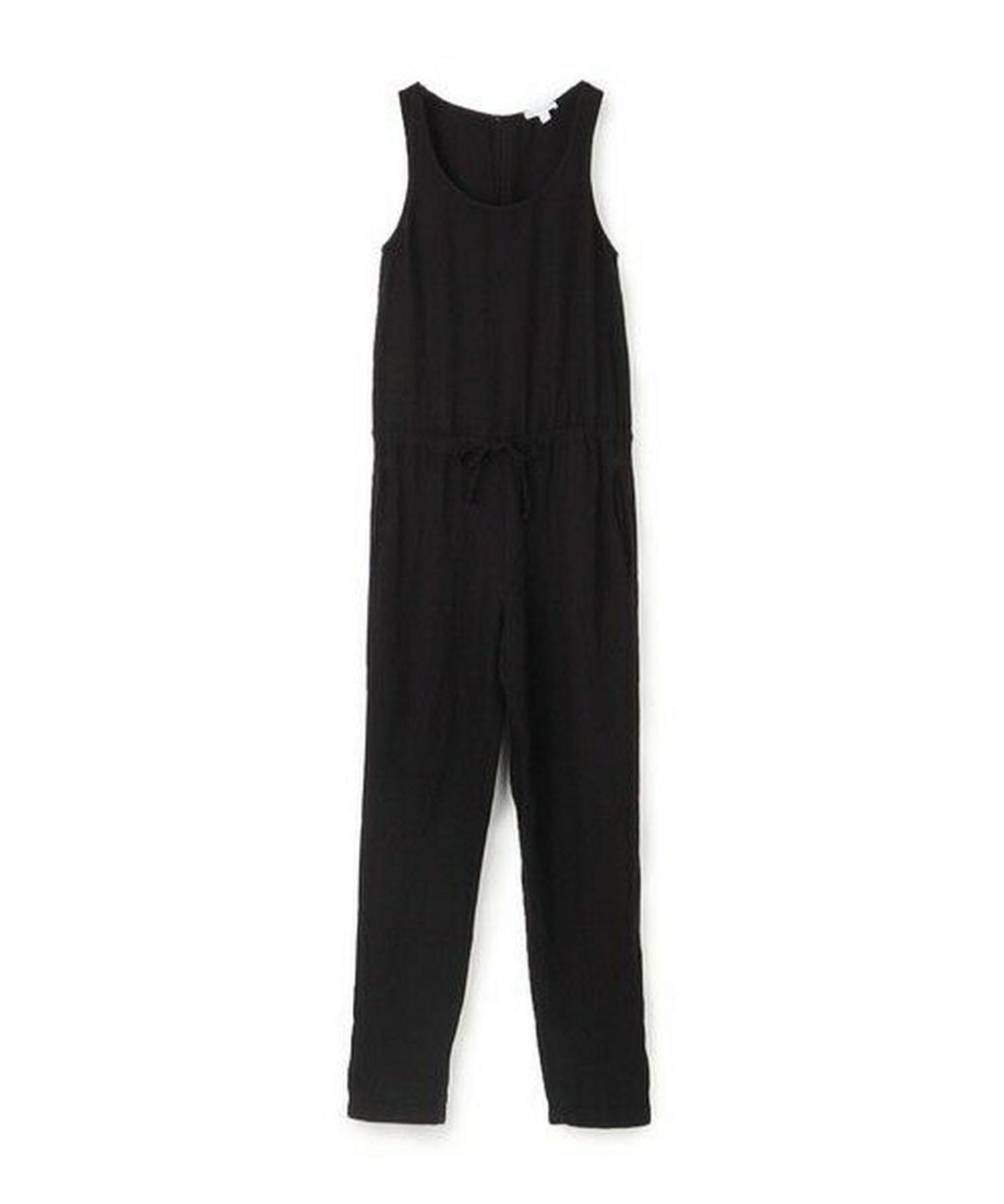 Tencil Linen Blend Romper - Black - Women