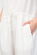 Mameluco de mezcla de lino Tencel - Everest White Pigment - Mujer