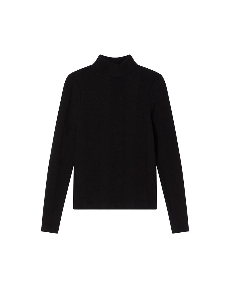 Top negro lana Ellen sostenible - silueta 1