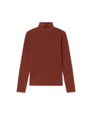 Top rib marrón algodón orgánico Aine sostenible - silueta 1