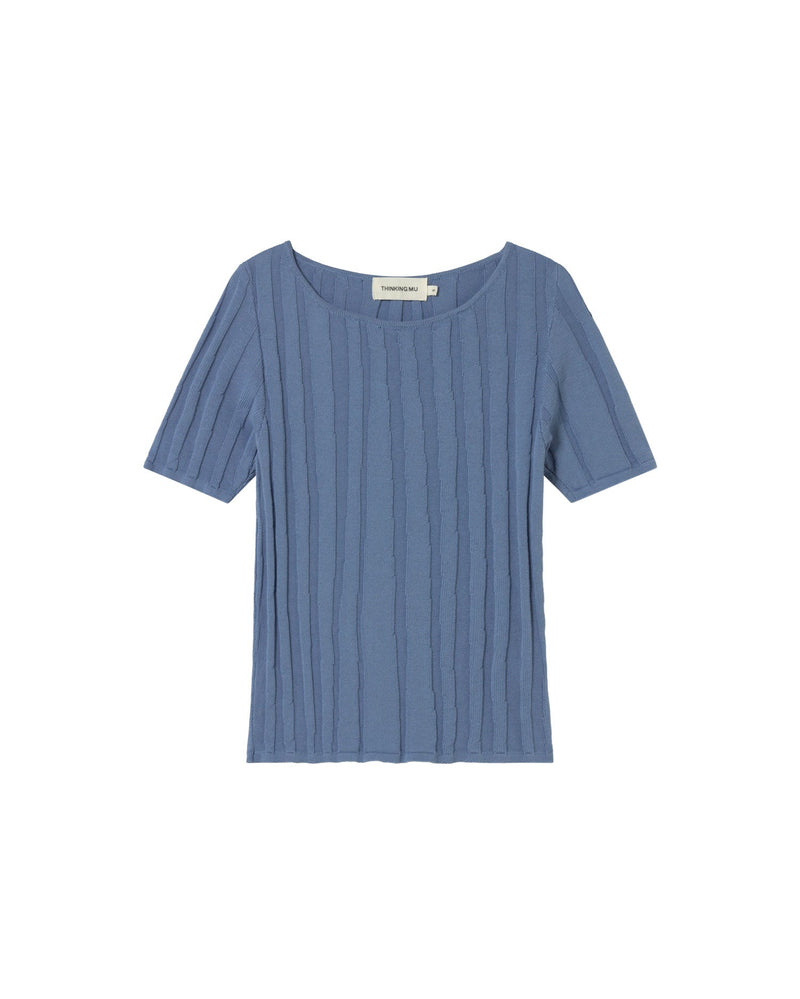 Top azul Suki sostenible - silueta 1